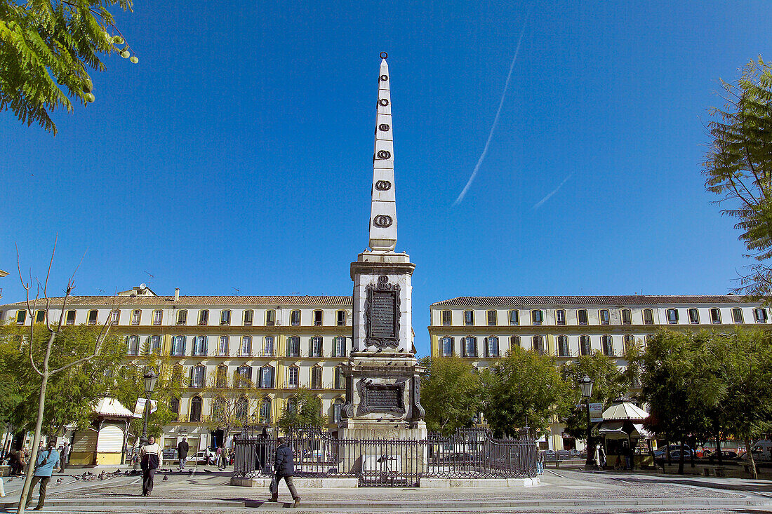 Plaza de la Merced, birth house of Picasso. Malaga. Andalusia. Spain