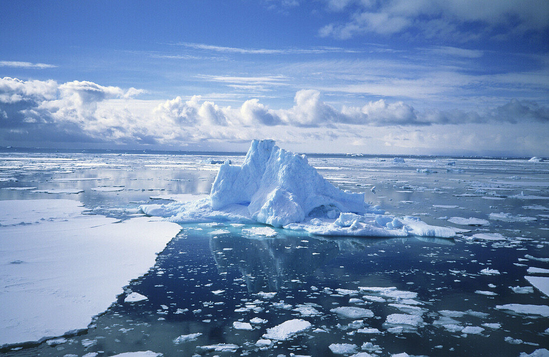 Icebergs floating in the Ross Sea, Antarctica