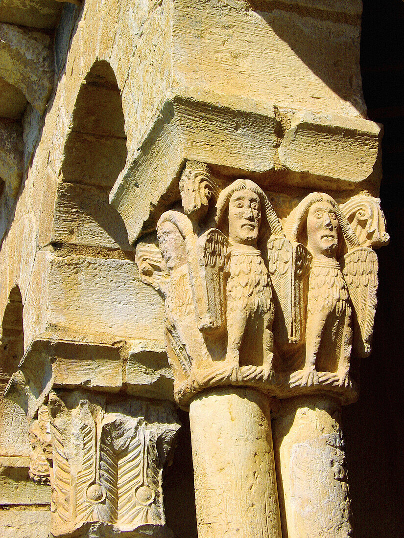 Romanesque capital. Segovia. Spain.