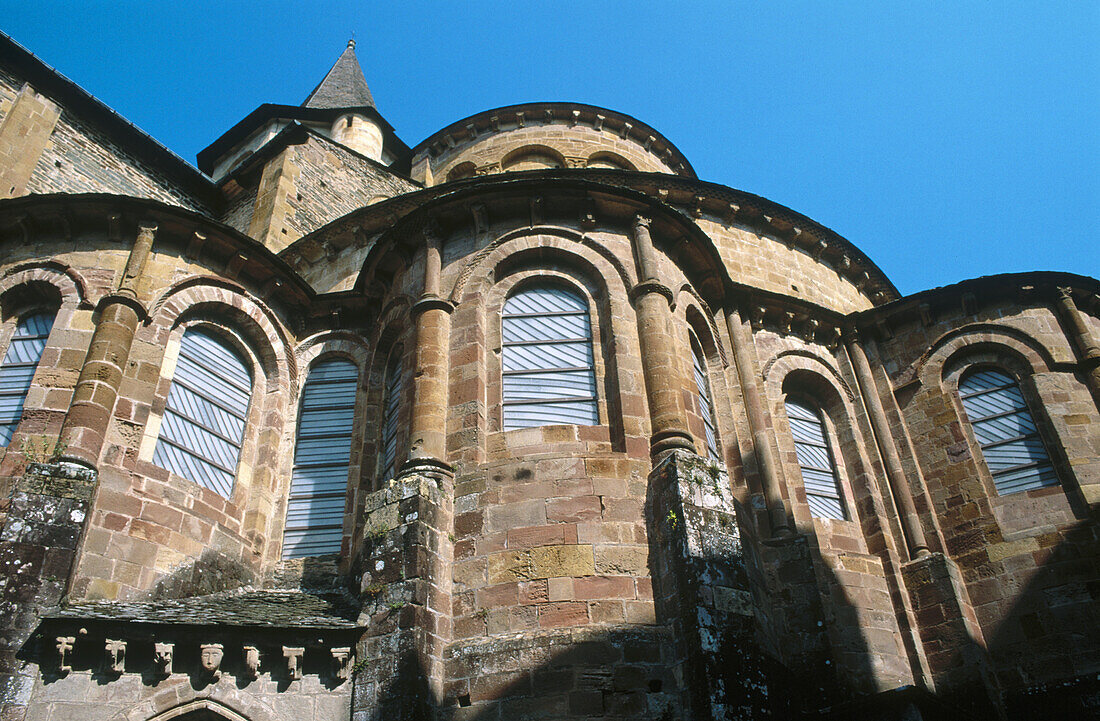 Saint Foy abbey-church in Conques. Aveyron, France