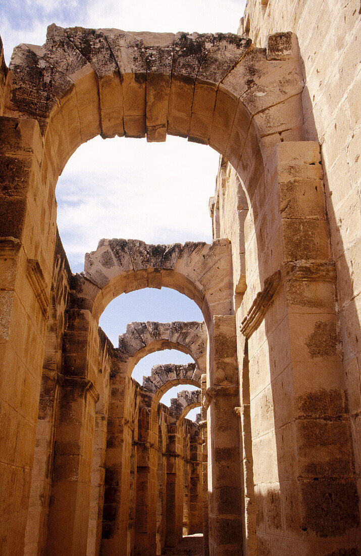 Roman colosseum arches. El-Djem. Tunisia