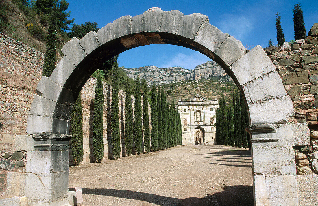 Ruins of Scala Dei Carthusian monastery, Morera de Montsant. Serra de Montsant Natural Park, Tarragona province. Catalonia, Spain
