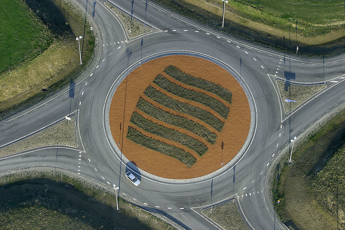 Circulation place fore car. Skåne. Sweden