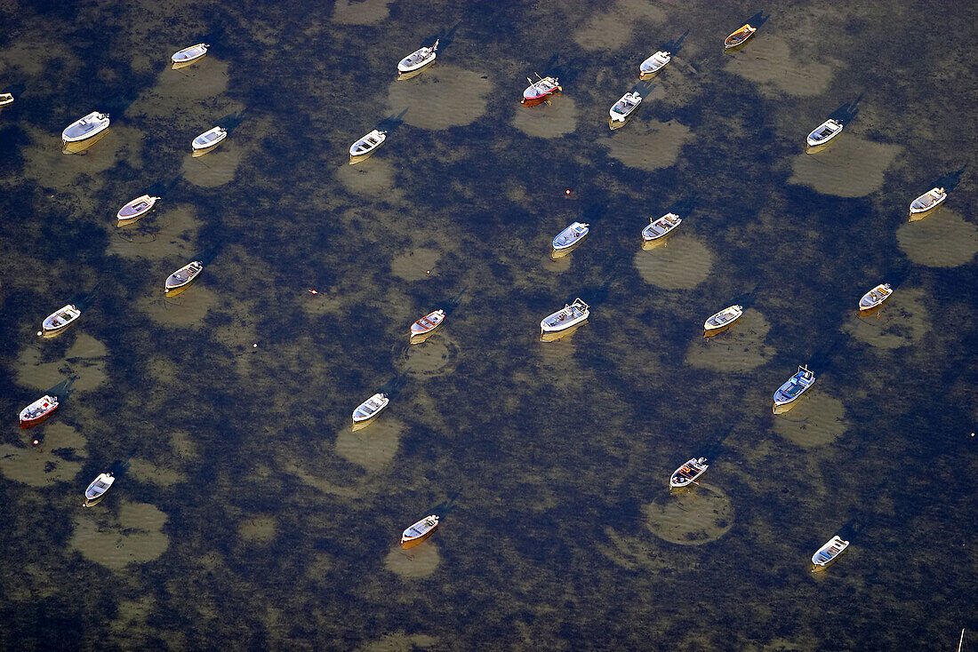 Small boats in sea. Skanor. Skane. Sweden