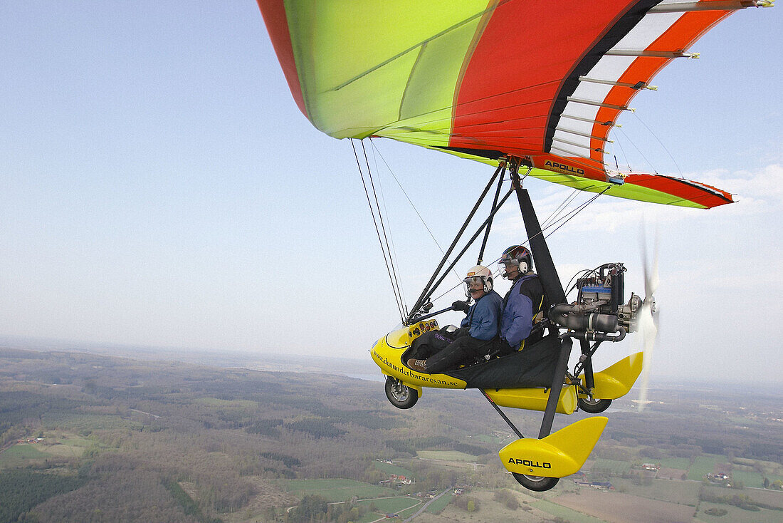 Trike flying, Ultralight airoplane. Skåne Sweden