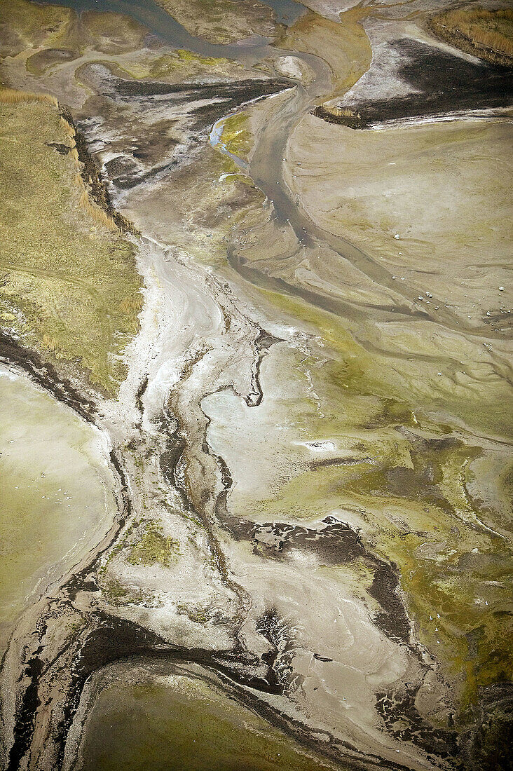 Seashore detail, aerial view. Eksta. Gotland. Sweden