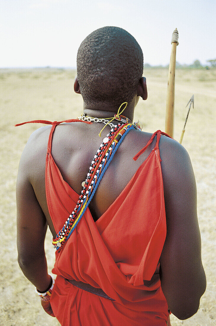 Masai people, original population, savannna. Masai Mara national reserve. Kenya.