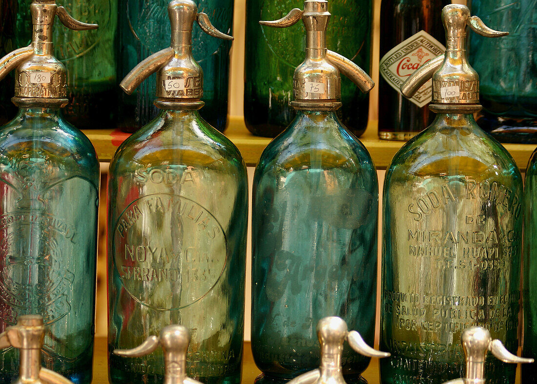 Soda bottles, San Telmo district. Buenos Aires, Argentina