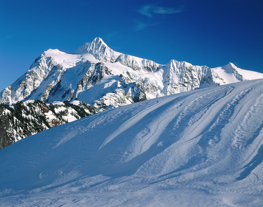 Winter Mount Shuksan. North Cascades National Park. Washington. USA.