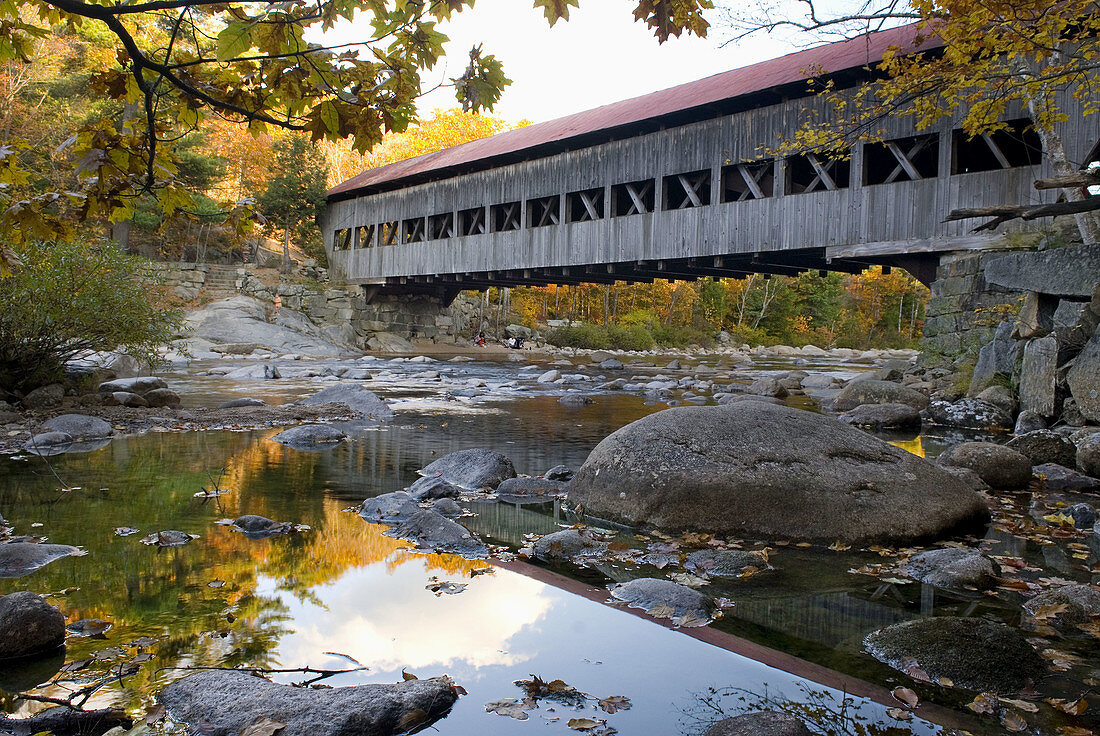 Albany Covered Bridge White Mountains New Hampshire USA