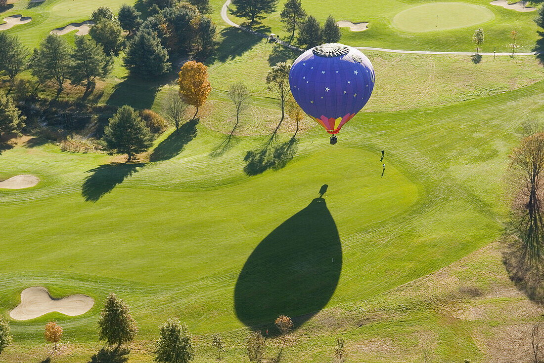 Hot air ballooning Quechee Vermont USA