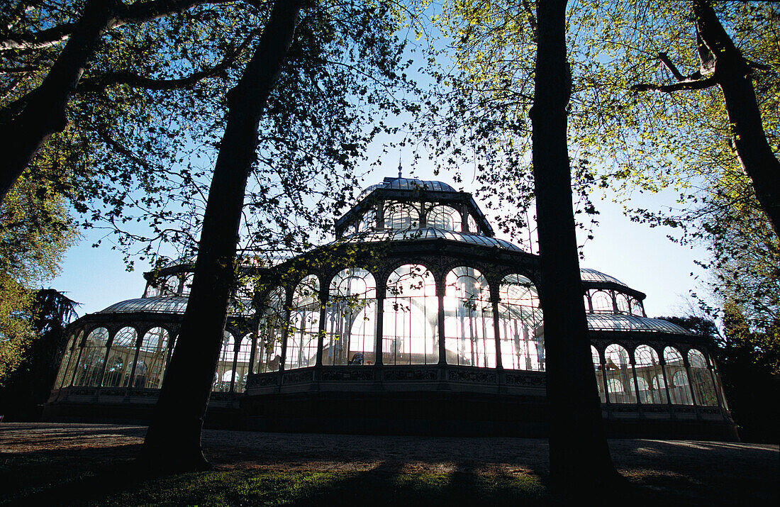 Palacio de Cristal in El Retiro Park. Madrid. Spain