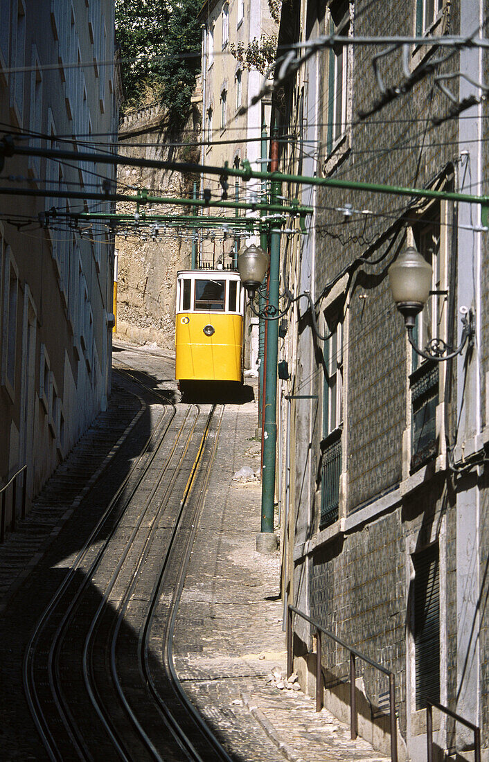 Funicular railway de Lavra. Lisbon. Portugal