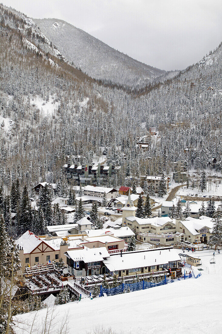 Taos ski area in Taos, New Mexico. USA