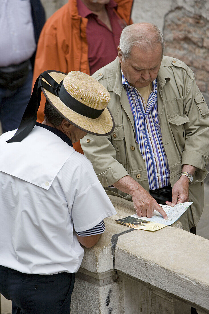 Man getting directions. Venice, Italy