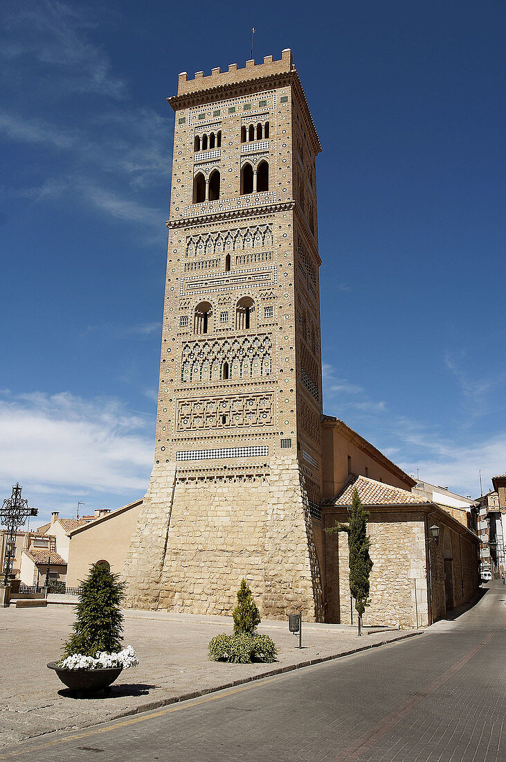 St. Martins tower in mudejar style (14th century), Teruel. Aragon, Spain