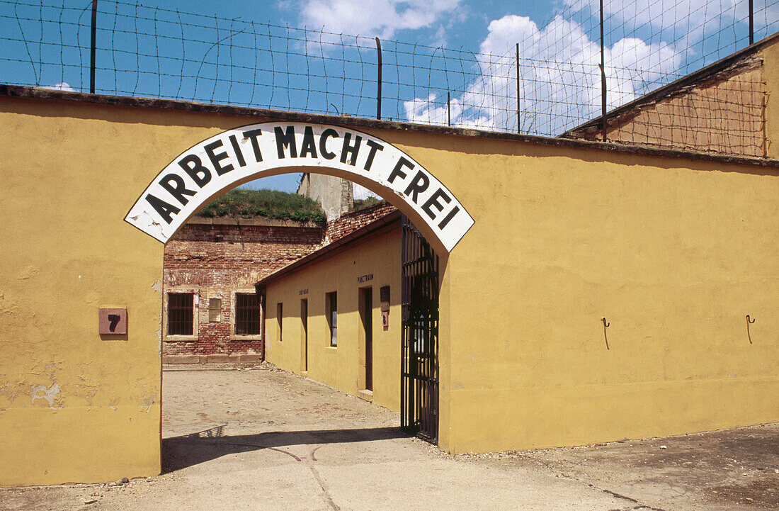 Nazi prisoners of war camp. Work brings freedom. Terezín. Czech Republic.