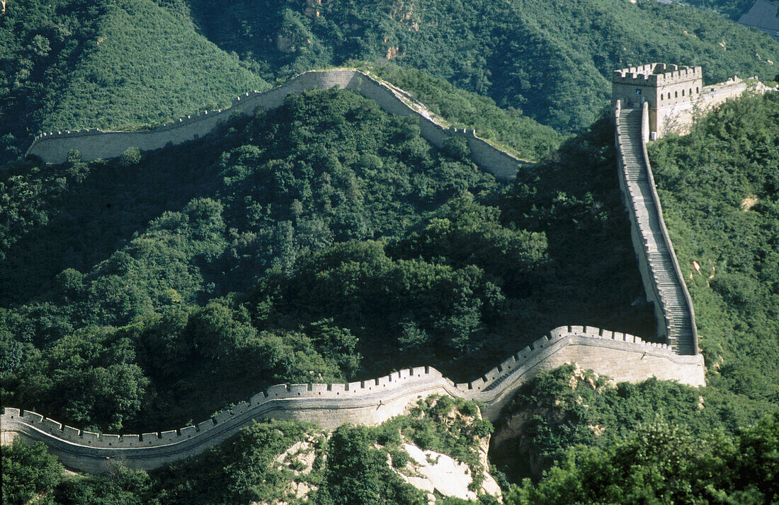 Great Wall of China. Badaling section.
