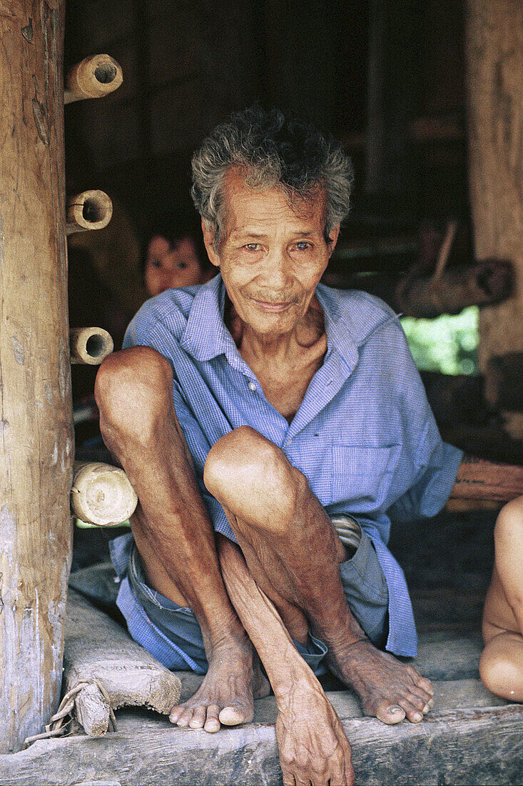 Portrait of old Sumbanese man. Sumba, Indonesia