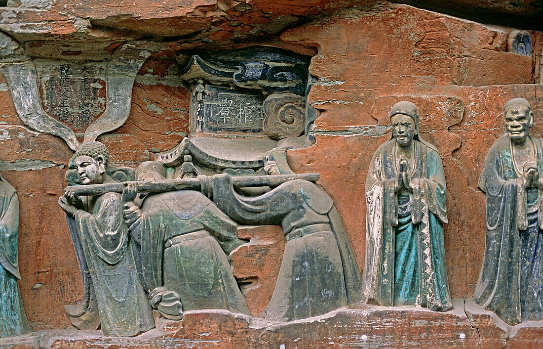 Grottoes in Dazu, Chongqing, China.