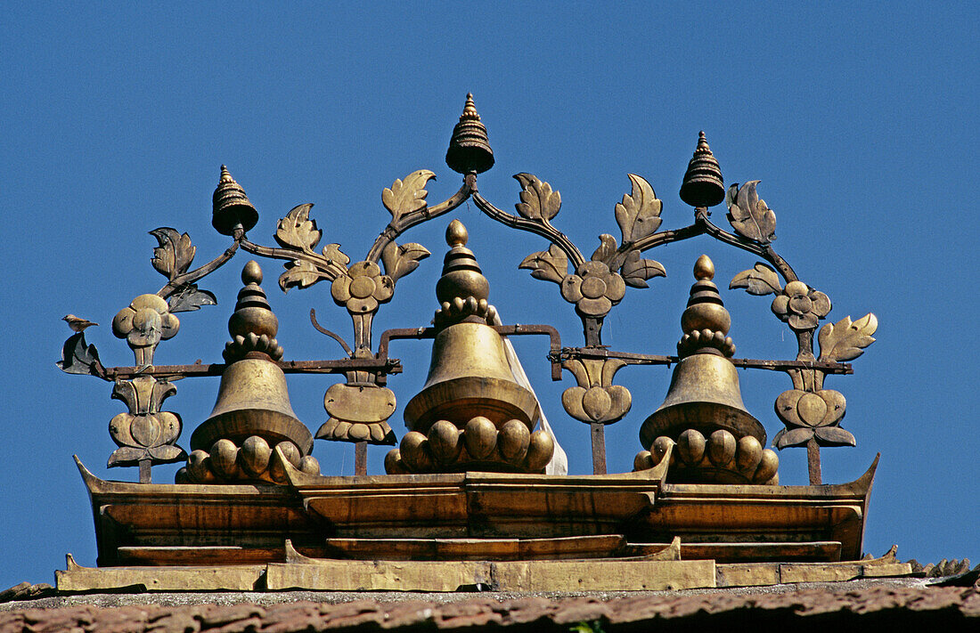 Decoration on roof, Durbar Square. Kathmandu. Nepal