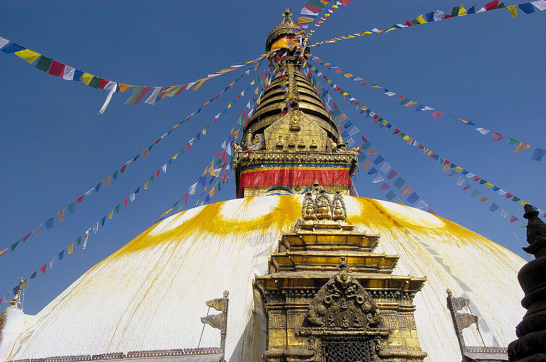 Buddhist Swayambhunath Stupa. Kathmandu, Nepal