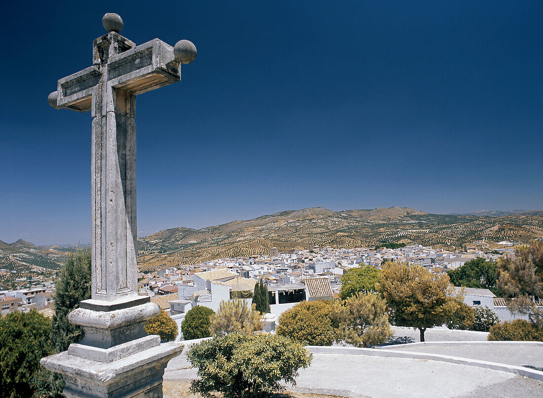 Priego de Córdoba as seen from the Calvary. Córdoba province, Andalusia. Spain