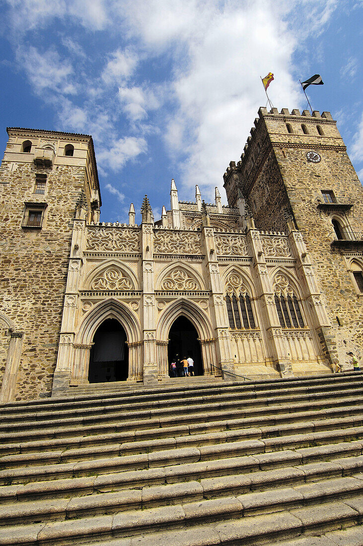 Royal Monastery (14th century) now Parador Nacional (state-run hotel), Guadalupe. Cáceres province, Extremadura, Spain