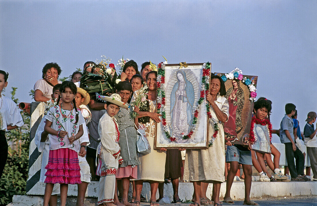 Proccesion of the Virgen of Guadalupe on december 12th. Mexico