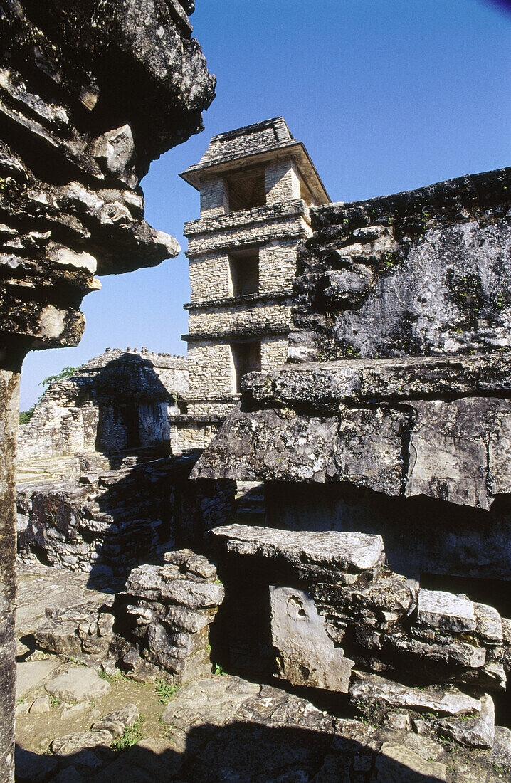 The Palace, Palenque. Chiapas, Mexico
