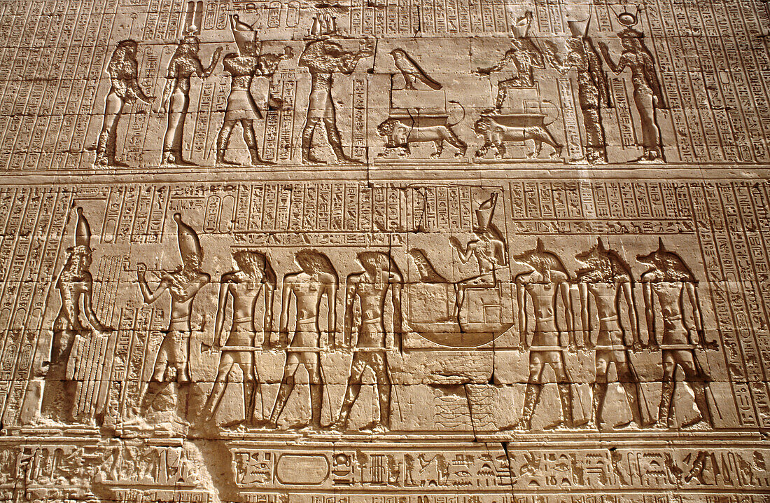 High Relief. Edfu Temple. Upper Egypt. Egypt