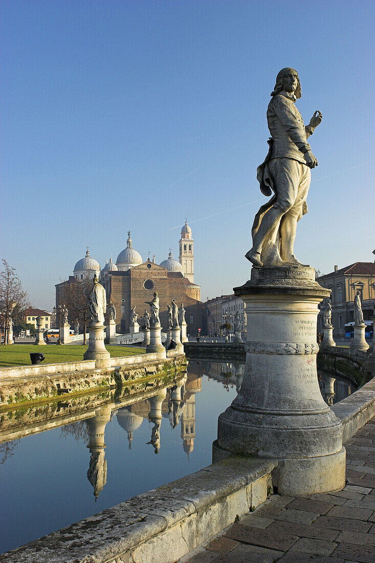 Basilica e Abbazia di San Giustina and Prato della Valle Square. Padova. Veneto, Italy