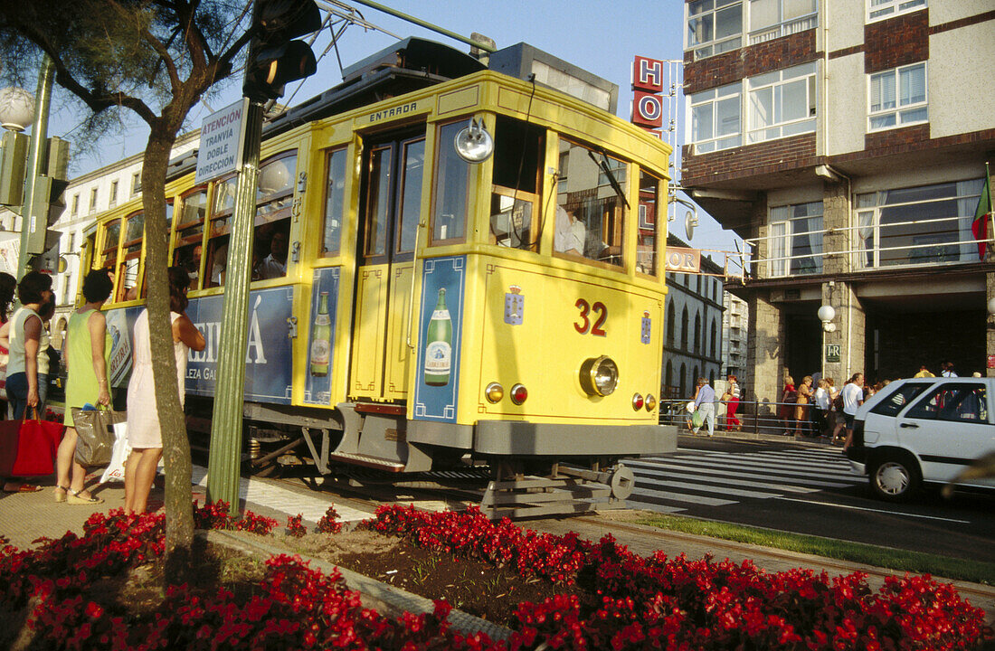 Tram. La Coruña. Spain