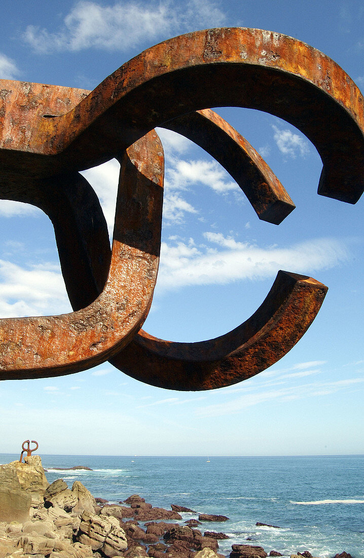 Peine del Viento (Winds Comb), Eduardo Chillida sculpture. Donostia, San Sebastian. Euskadi. Spain.