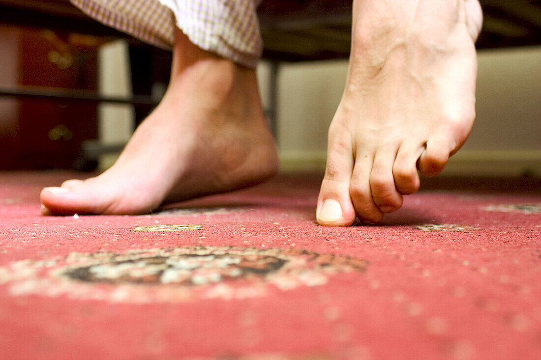 Feet on floor