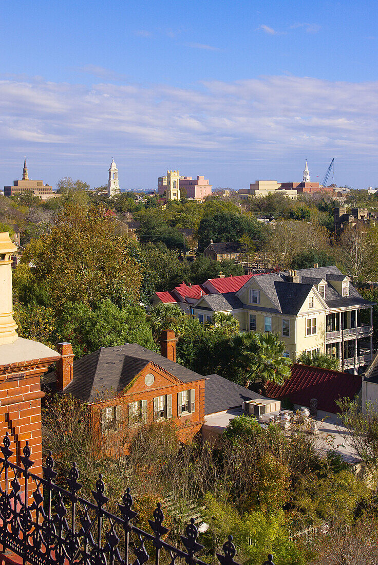 Overview of Charleston, South Carolina from the Wentworth Mansion