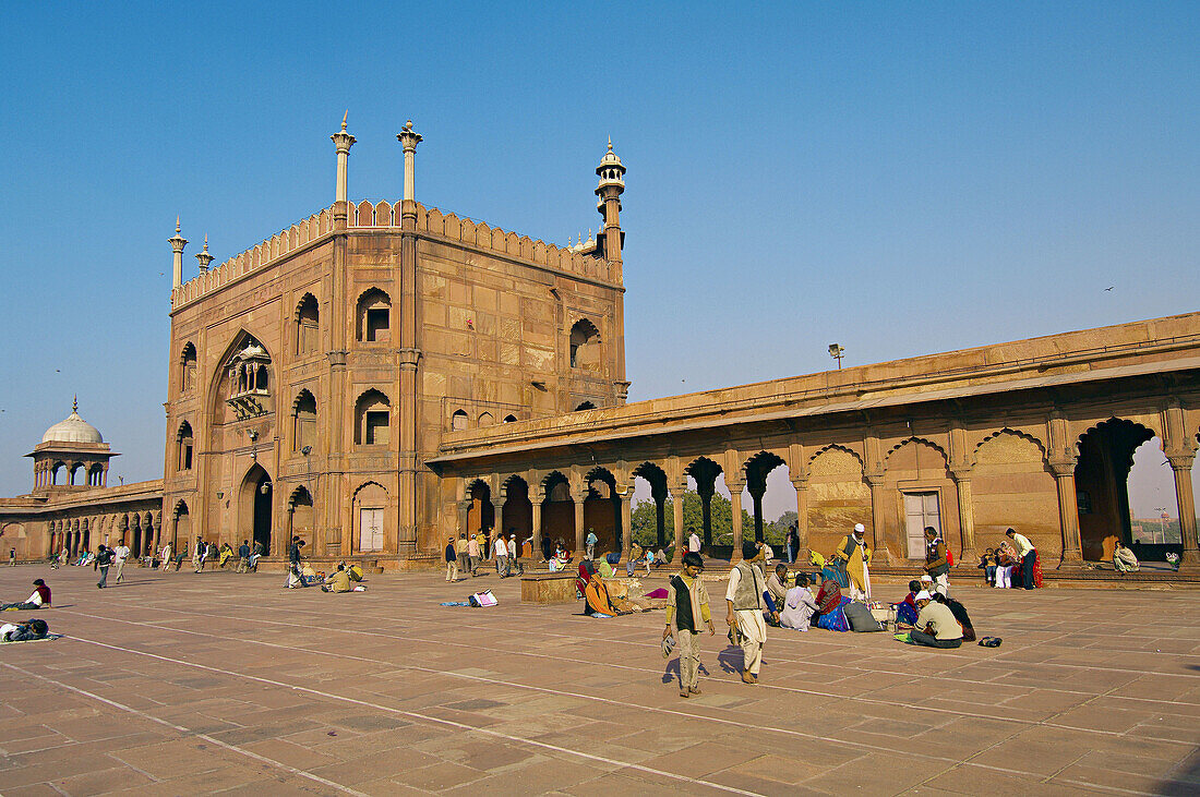 Courtyard of the Jama Masjid Mosque, Delhi, India