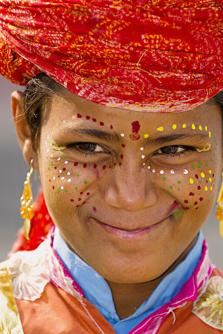 Young boy dancing, Uttar Pradesh, India