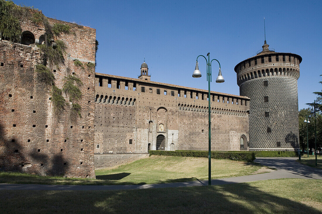 Italia, Lombardia, Milano, Castello Sforzesco.