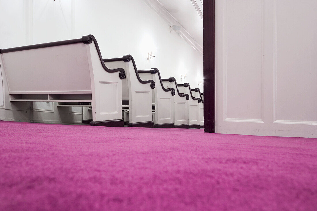 Empty pews in a church