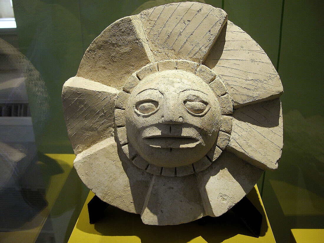 Maya sculpture in museum, Mérida. Yucatán, Mexico