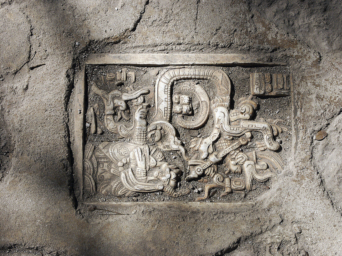 Maya glyph from Yucatan Peninsula, Mexico