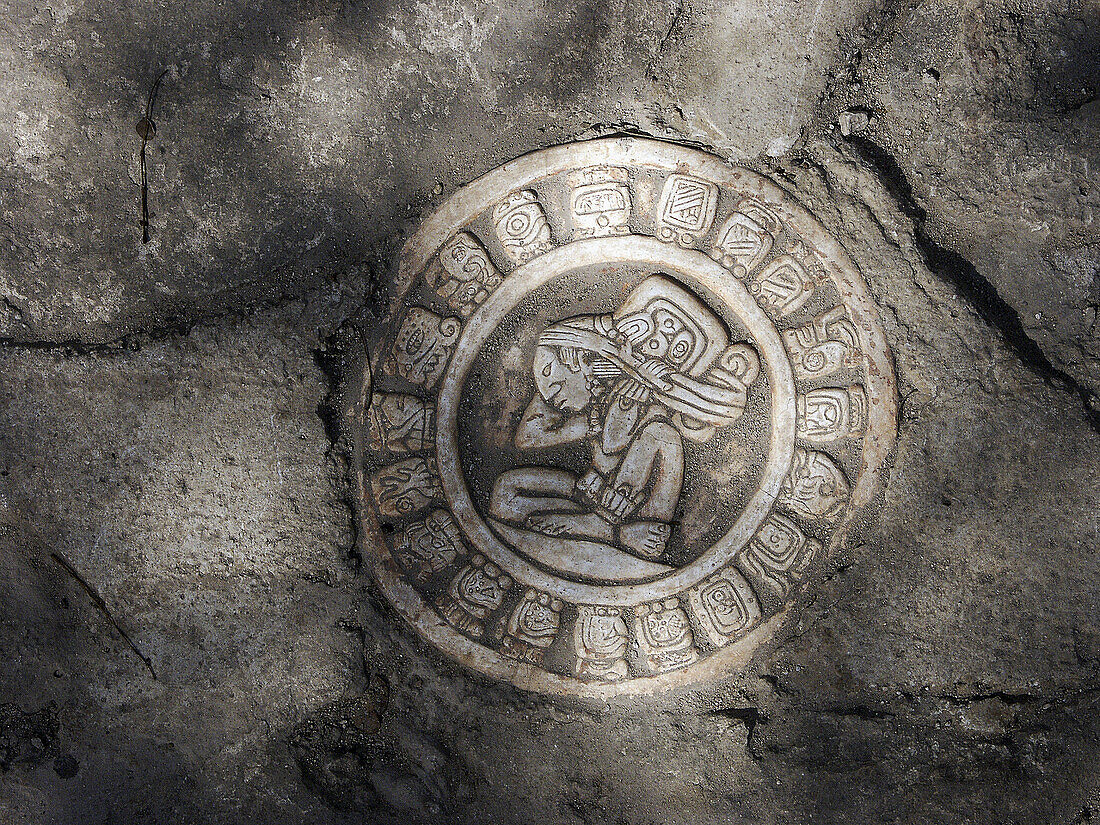 Maya glyph from Yucatan Peninsula, Mexico