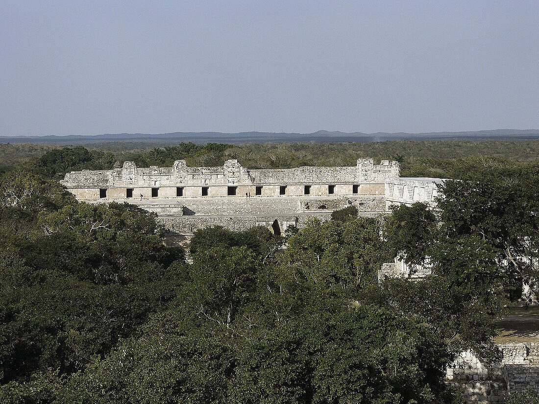 Uxmal, Pre-Columbian ruined city of the Maya civilization (late Classic period 600 - 900 A.D.). Yucatan, Mexico