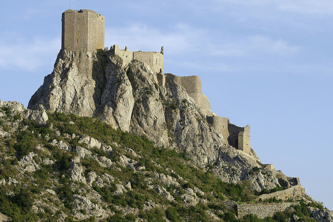 Cathar Castles: Quéribus. Corbières, Aude, France