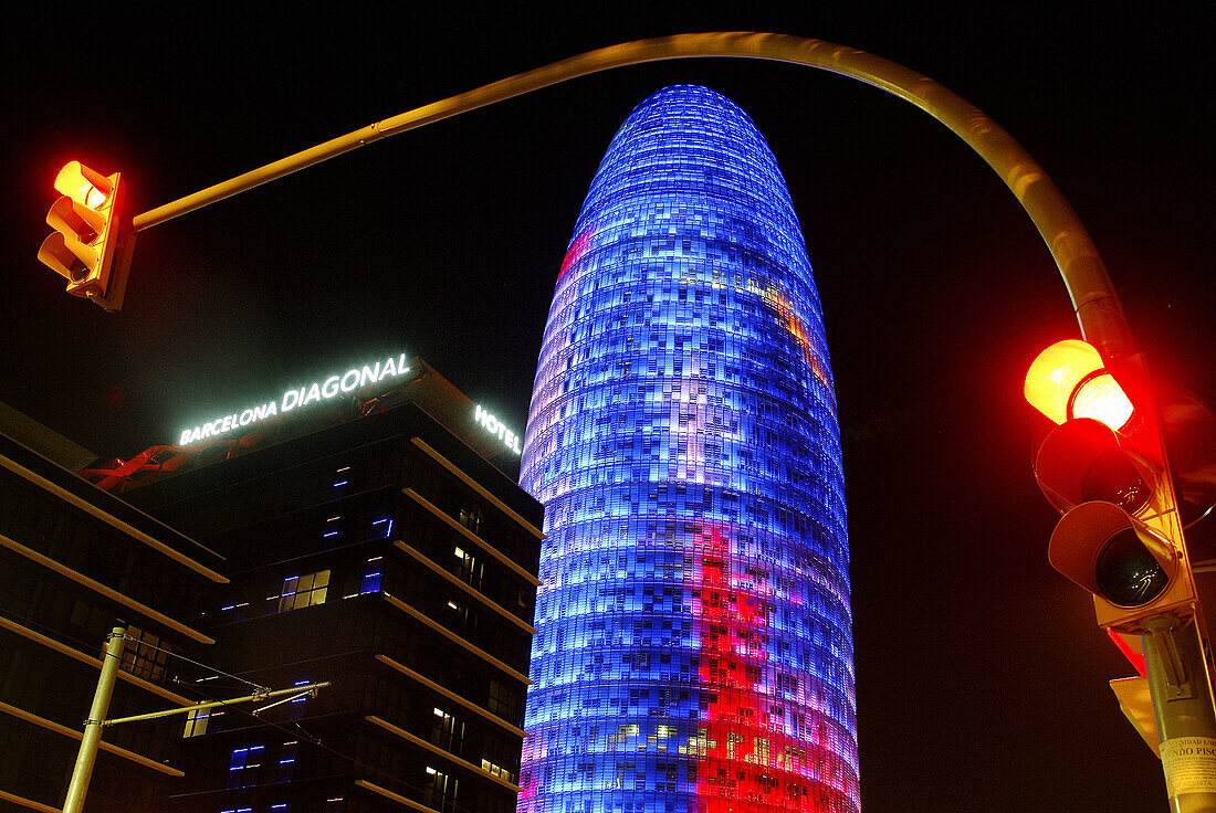 Agbar Tower by Jean Nouvel, Barcelona. Catalonia, Spain