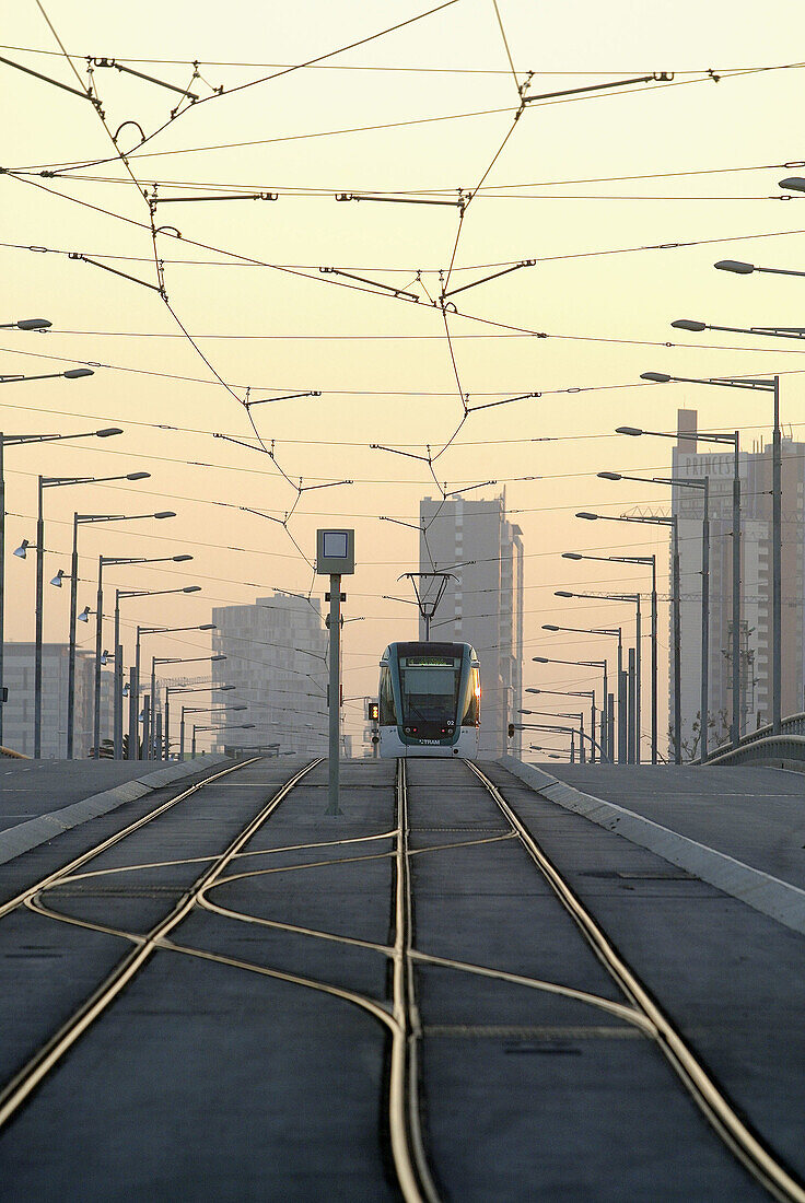 Tramway. Sant Adrià del Besòs. Barcelona. Spain.