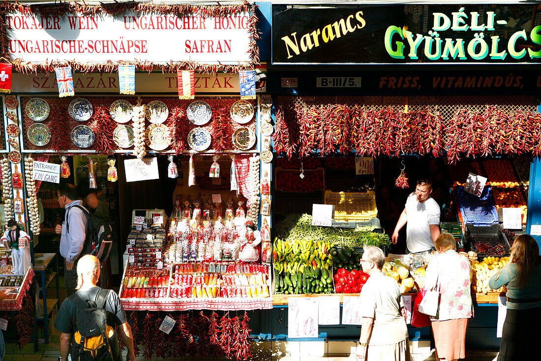 In the Big Market Hall, Nagyvásárosarnok, Budapest, Hungary