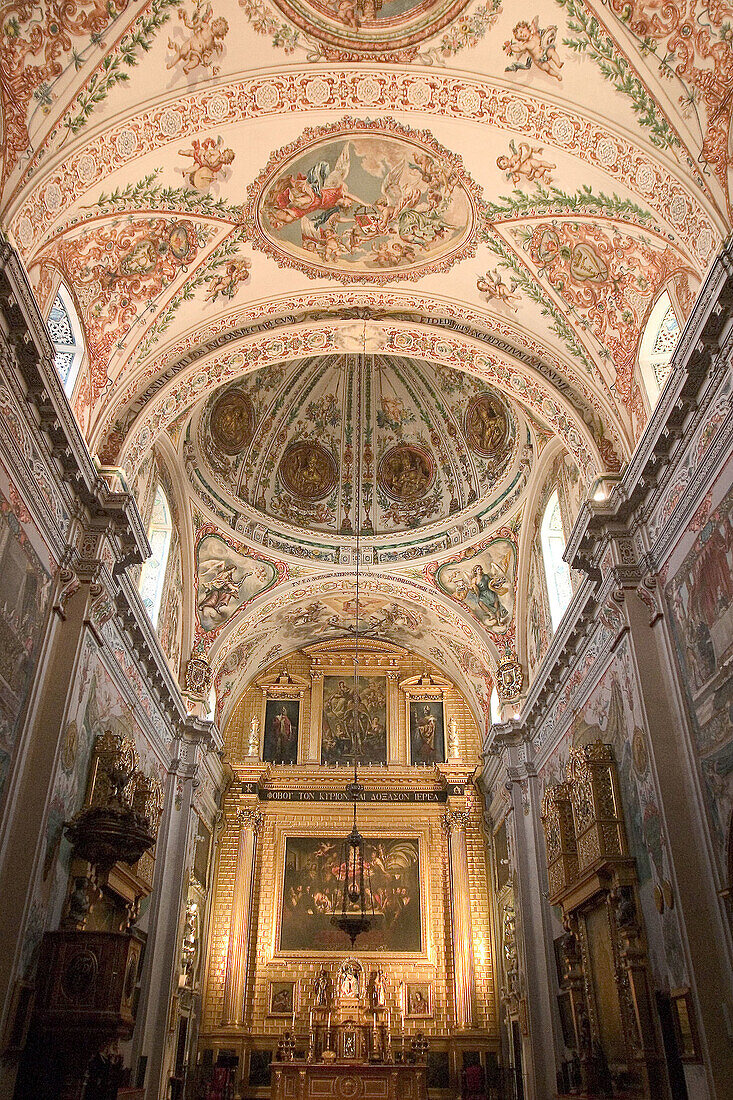 Church vault. Hospital de Los Venerables. Sevilla. Andalucia. Spain