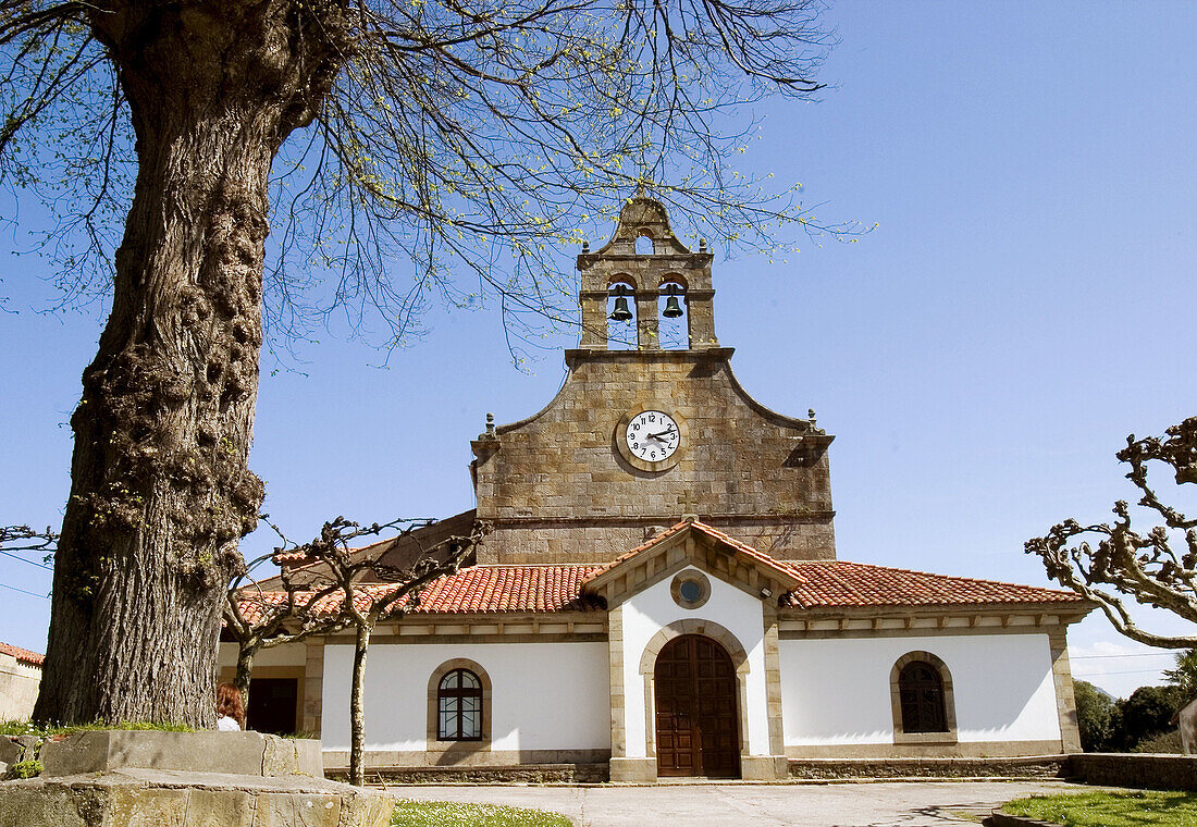 Romanesque church of  San Esteban de Leces Ribadesella, Asturias, Spain.